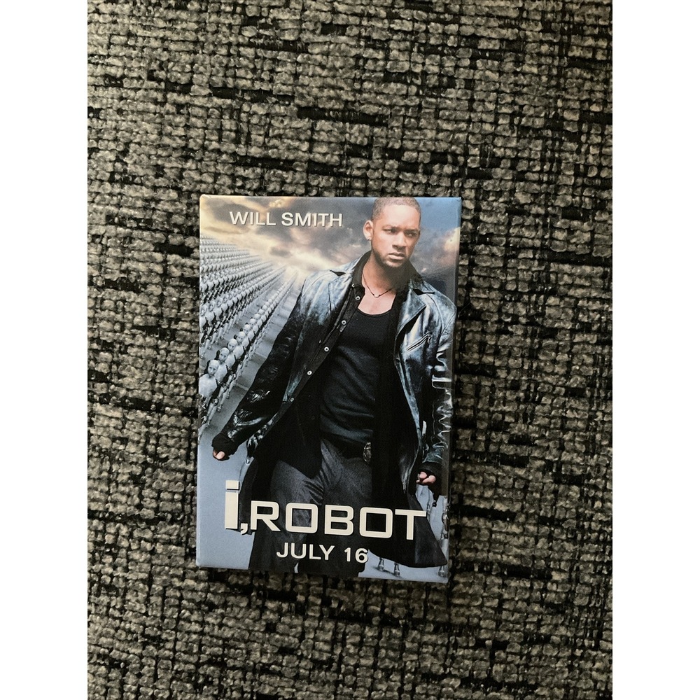 I, Robot 2004 Theater Movie Promo Button Pin Back Will Smith Sci-Fi Collectible